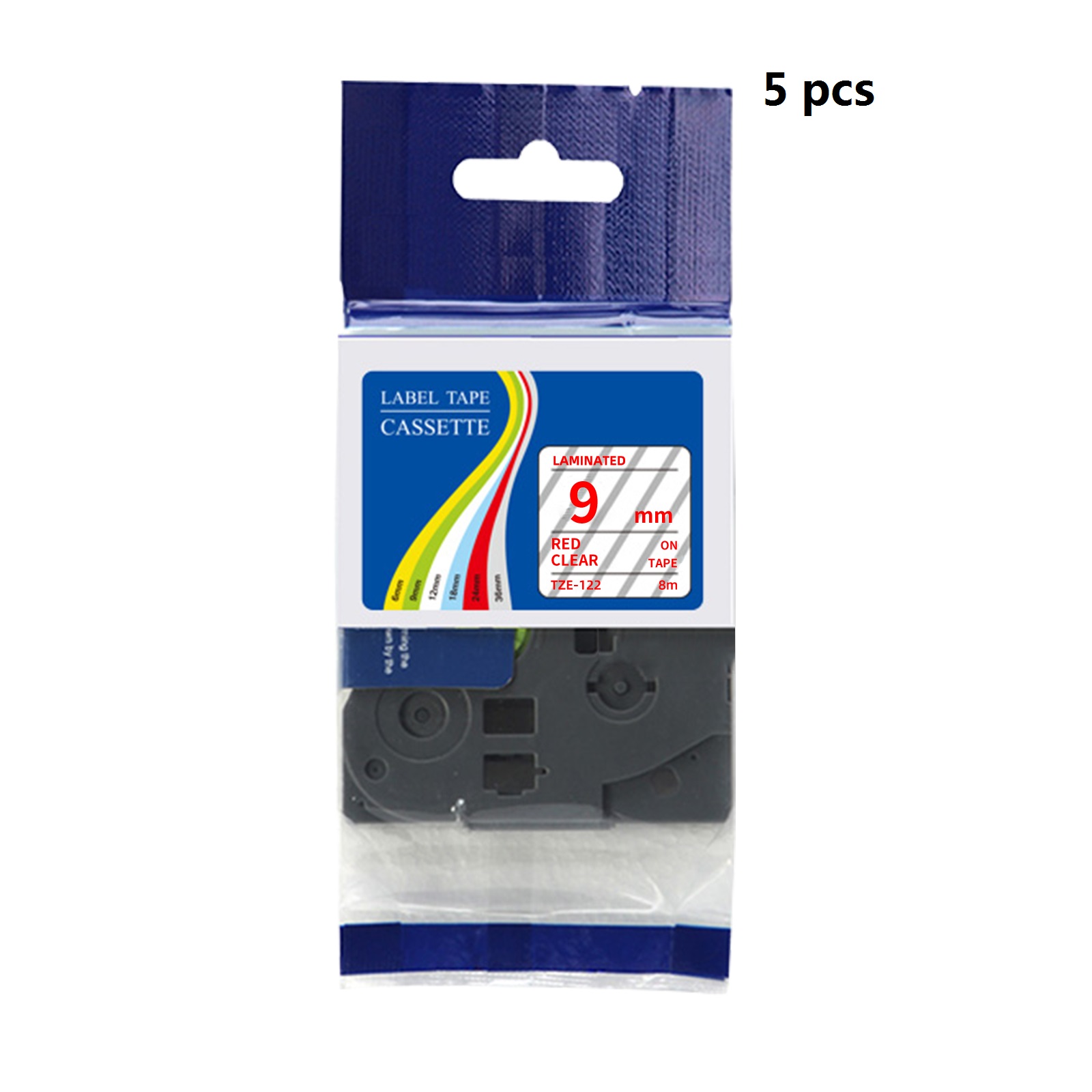 Label Printer Tape - 5 Stück kompatibles Brother TZe laminiertes