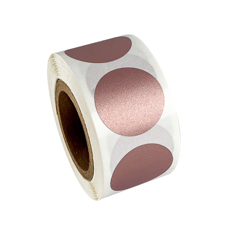 Label Printer Tape - 50-100 stücke runde rosé goldene Rubbel