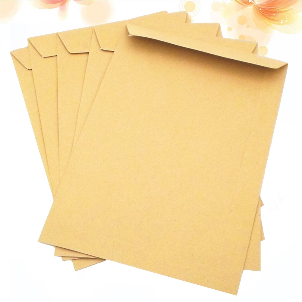 Letter Envelope Kraft - 100 Stück Kraftpapier-Umschläge, hellbraun, 229 x