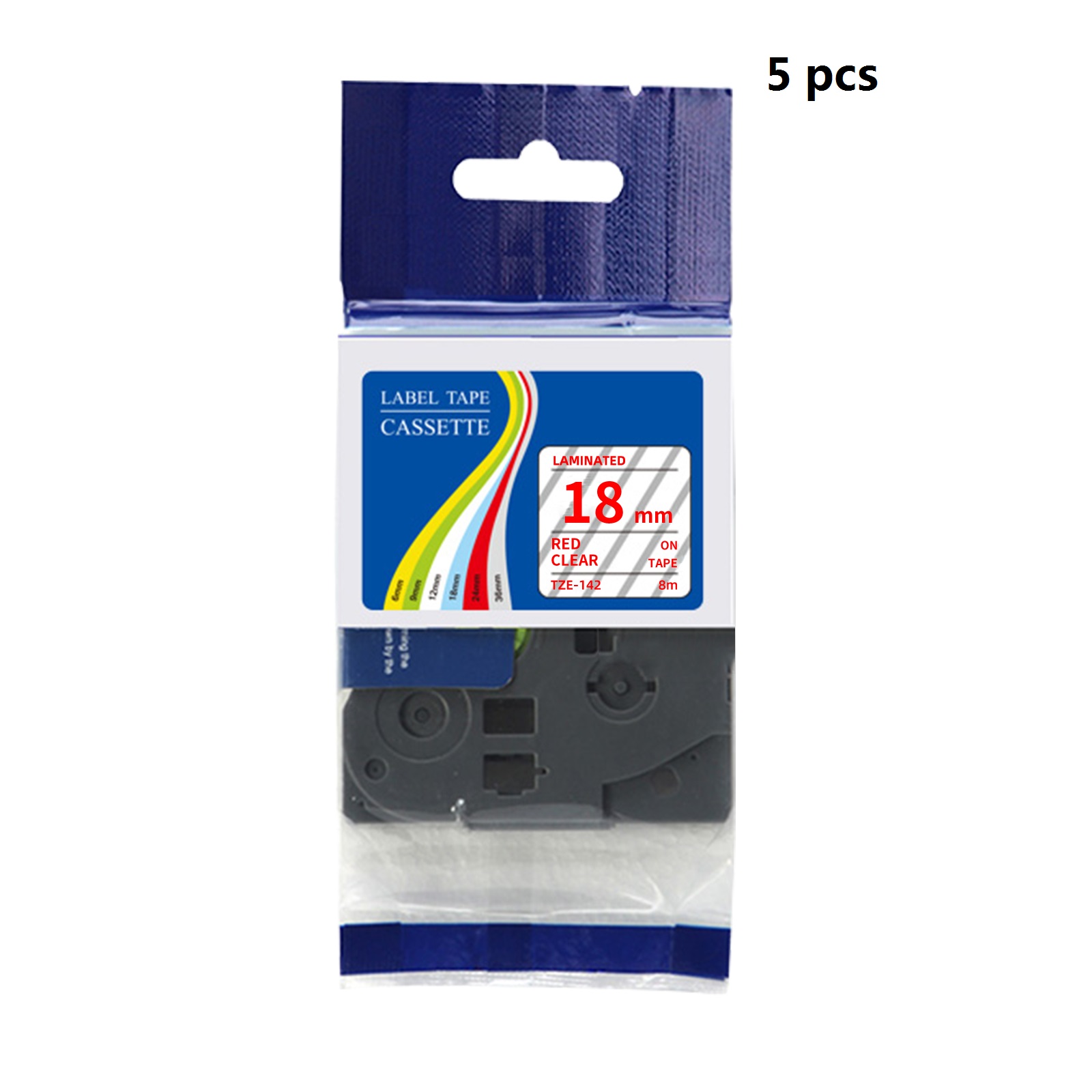 Label Printer Tape - 5 Stück kompatible Brother TZe laminierte