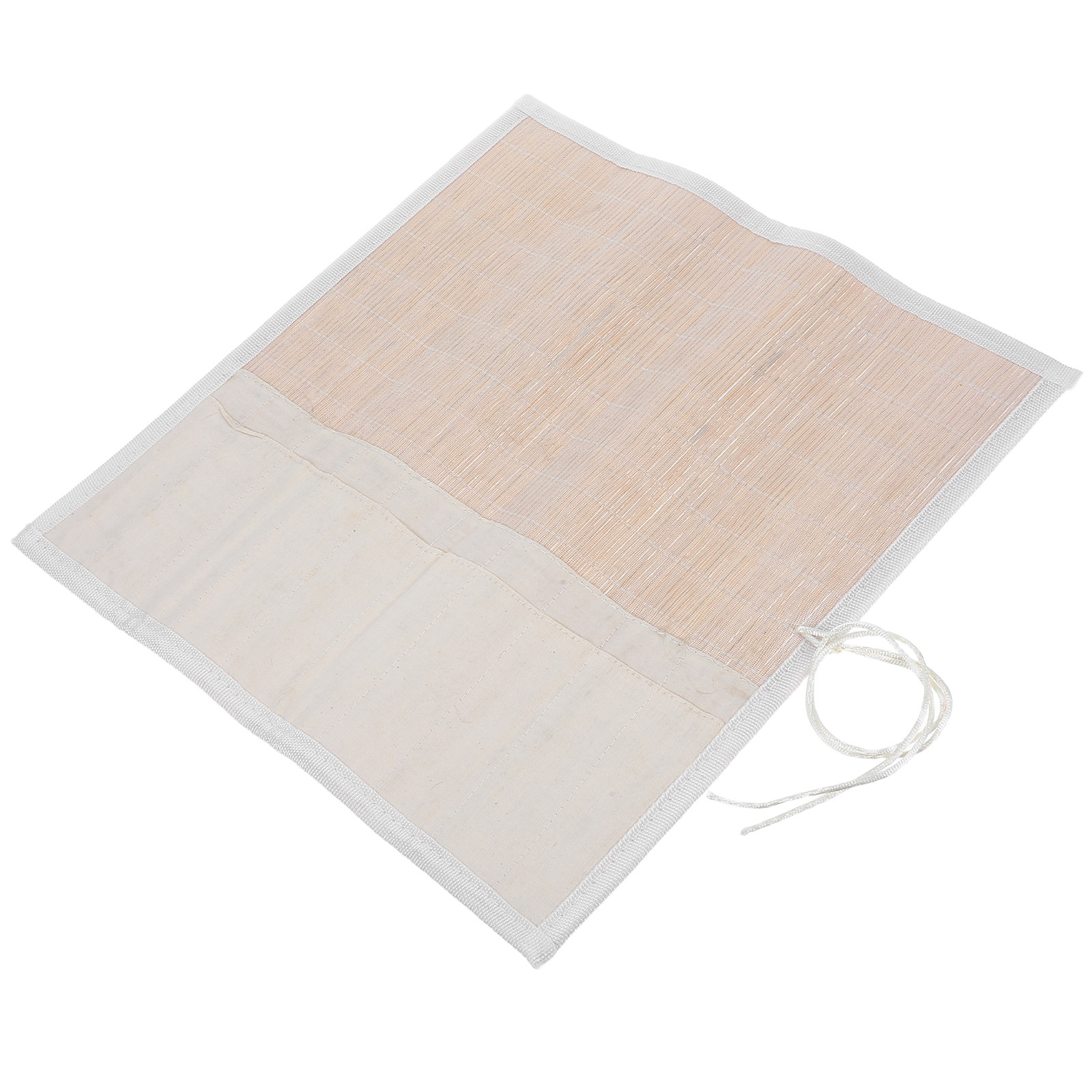 Pen Pouch Roll - Aufrollbare Bambusbürsten-Tasche im japanischen Stil mit