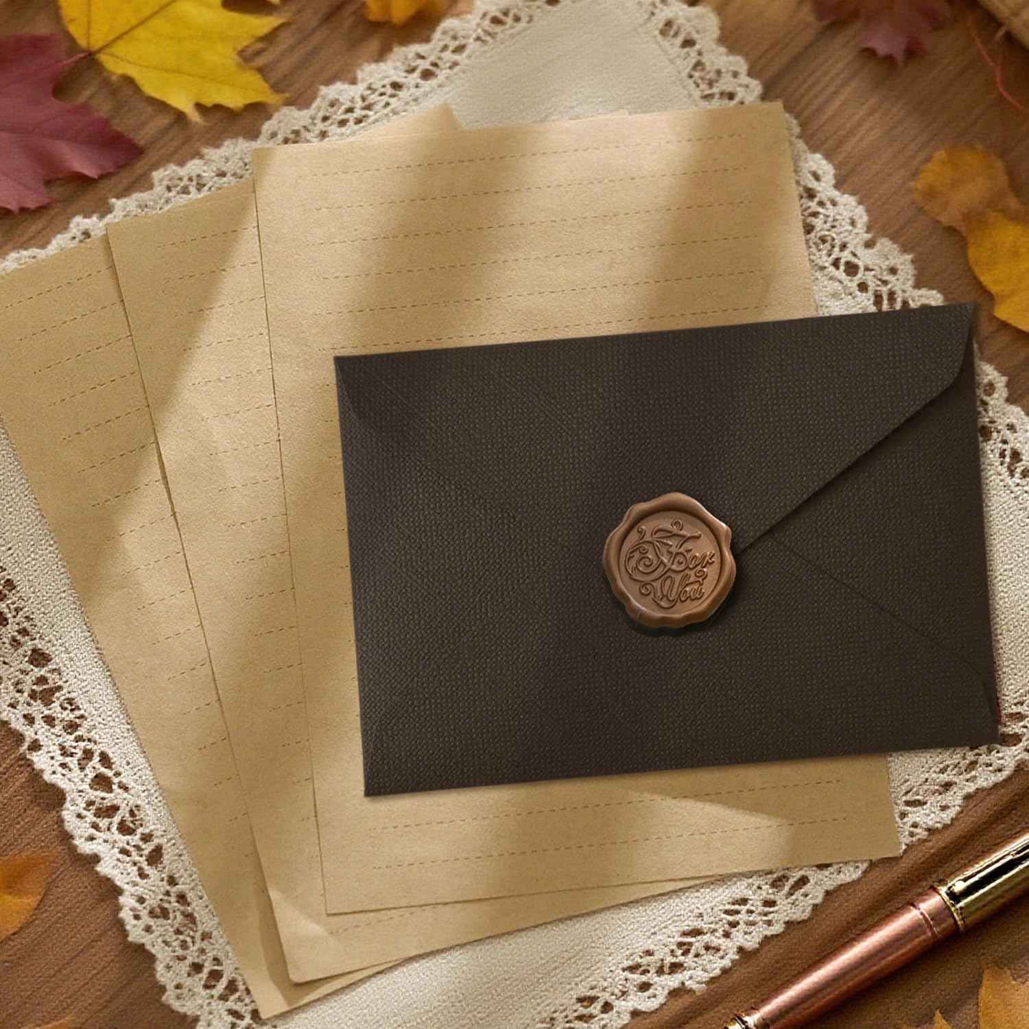22-teiliges Vintage-Schreibpap – Letter Envelope Kraft Bewertung und Preis