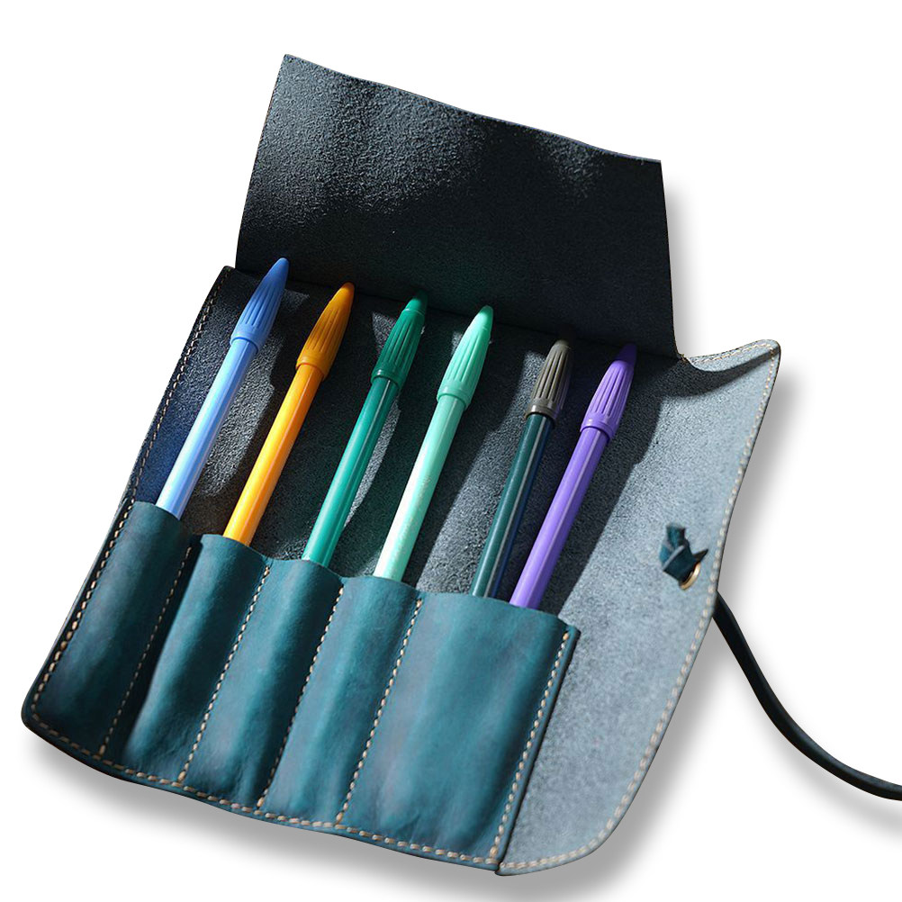 Vintage – blaues Stiftetui, ha – Pen Pouch Roll Bewertung und Preis