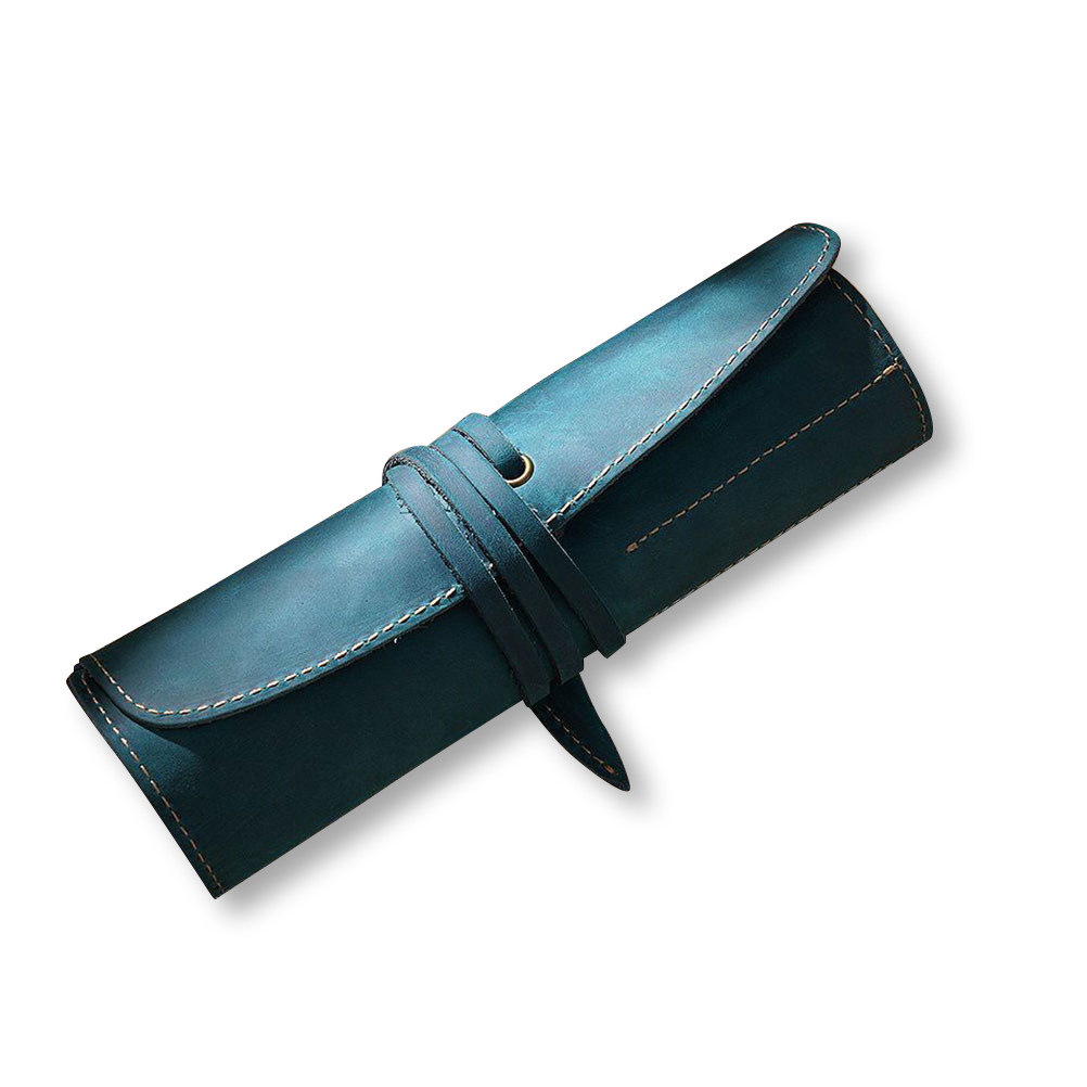 Vintage – blaues Stiftetui, ha – Pen Pouch Roll Bewertung und Preis