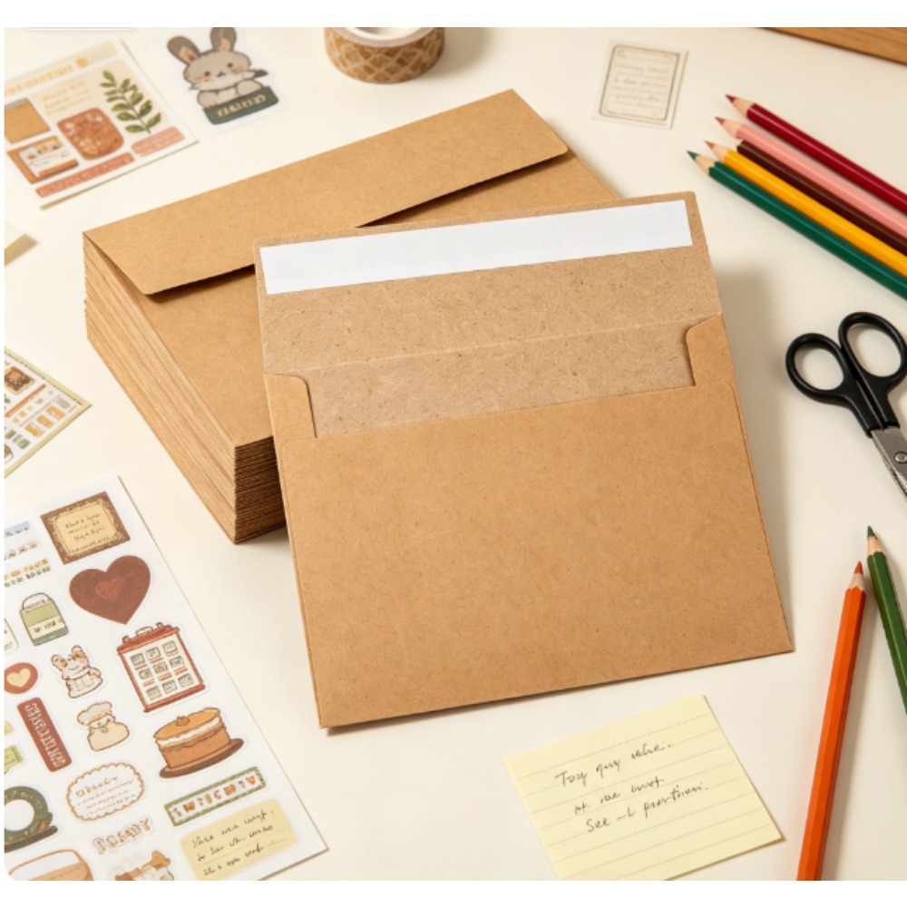 50er-Pack Kraftpapierumschläge – Letter Envelope Kraft Bewertung und Preis