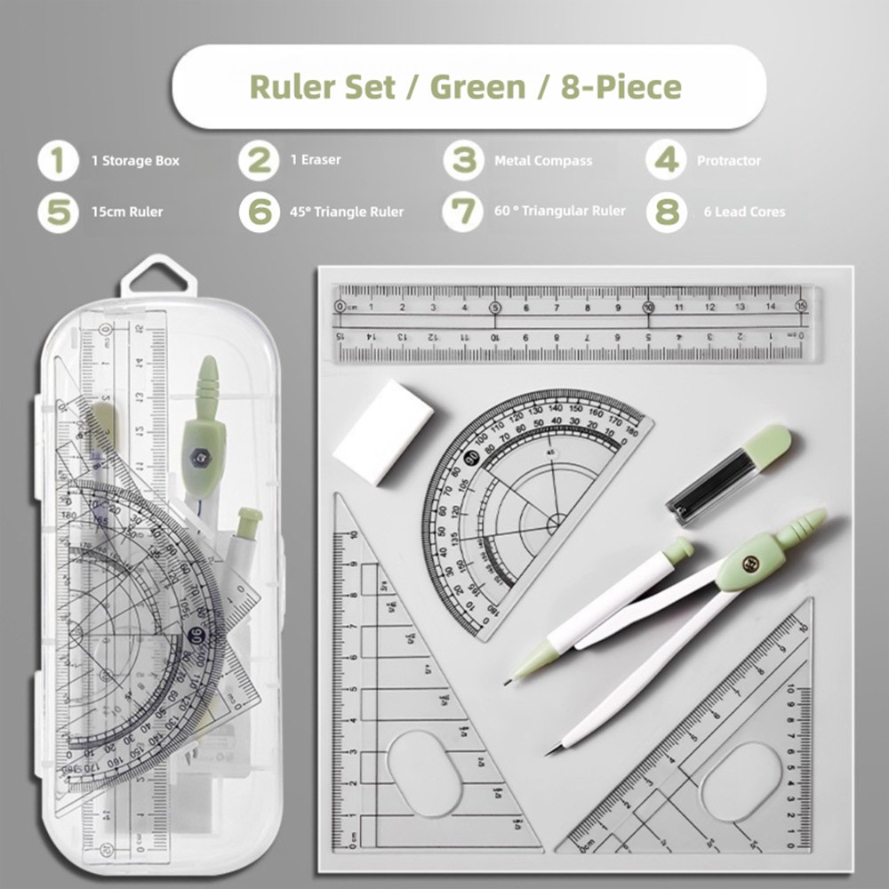 8 Teile/satz Kunststoff Lineal – Compass Geometry Set Bewertung und Preis