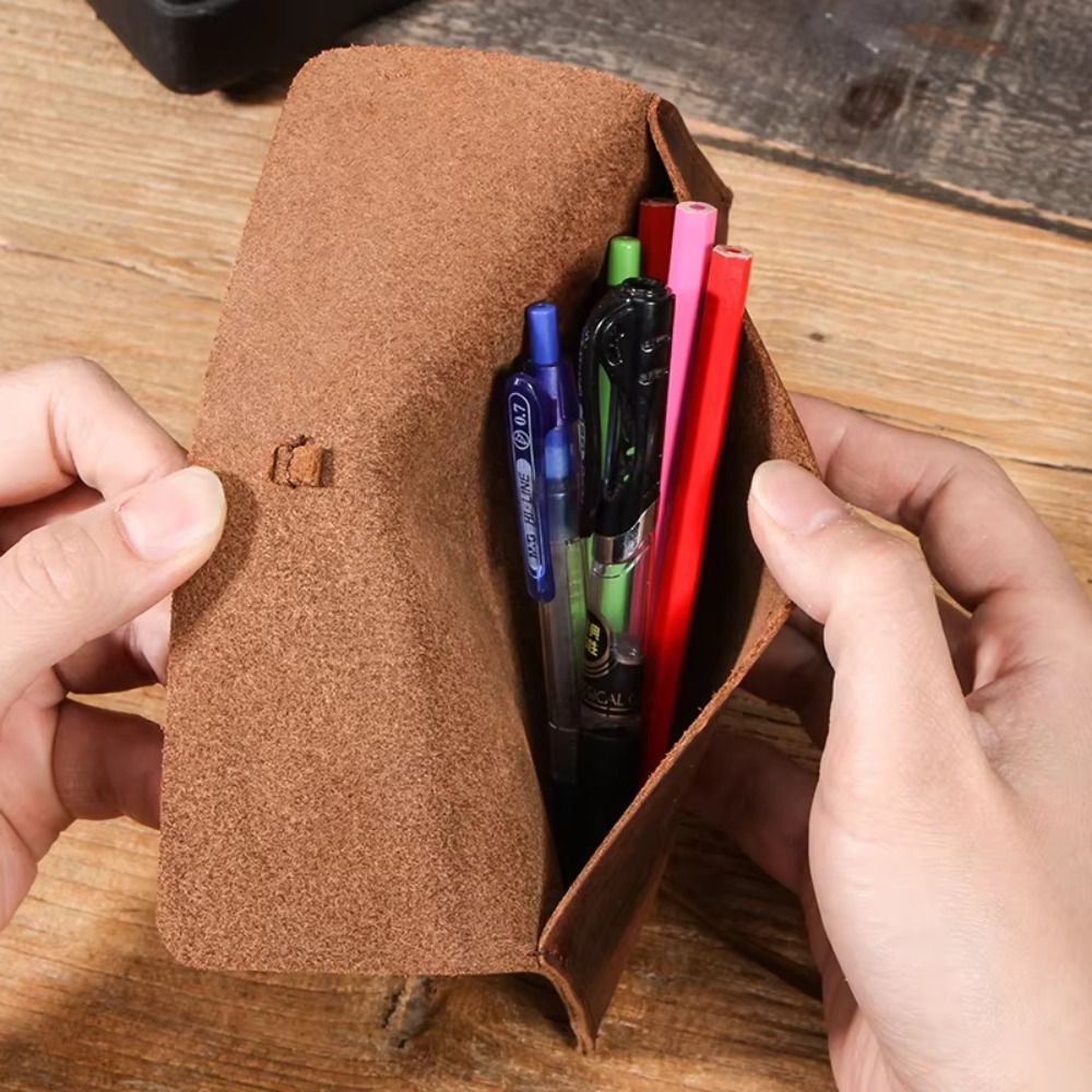 Retro Leder-Federmäppchen mit  – Pen Pouch Roll Bewertung und Preis