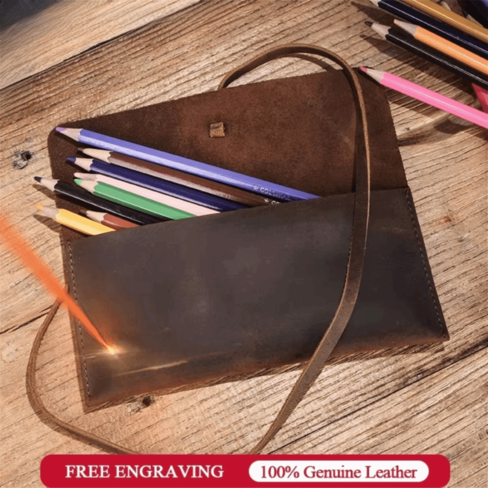 Retro Leder-Federmäppchen mit  – Pen Pouch Roll Bewertung und Preis